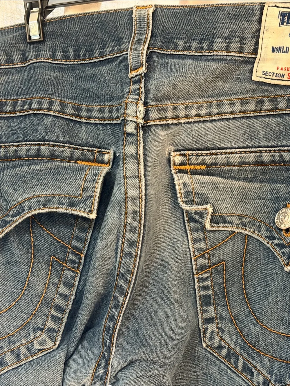 True Religion Men's Medium Blue Straight-Leg Jeans